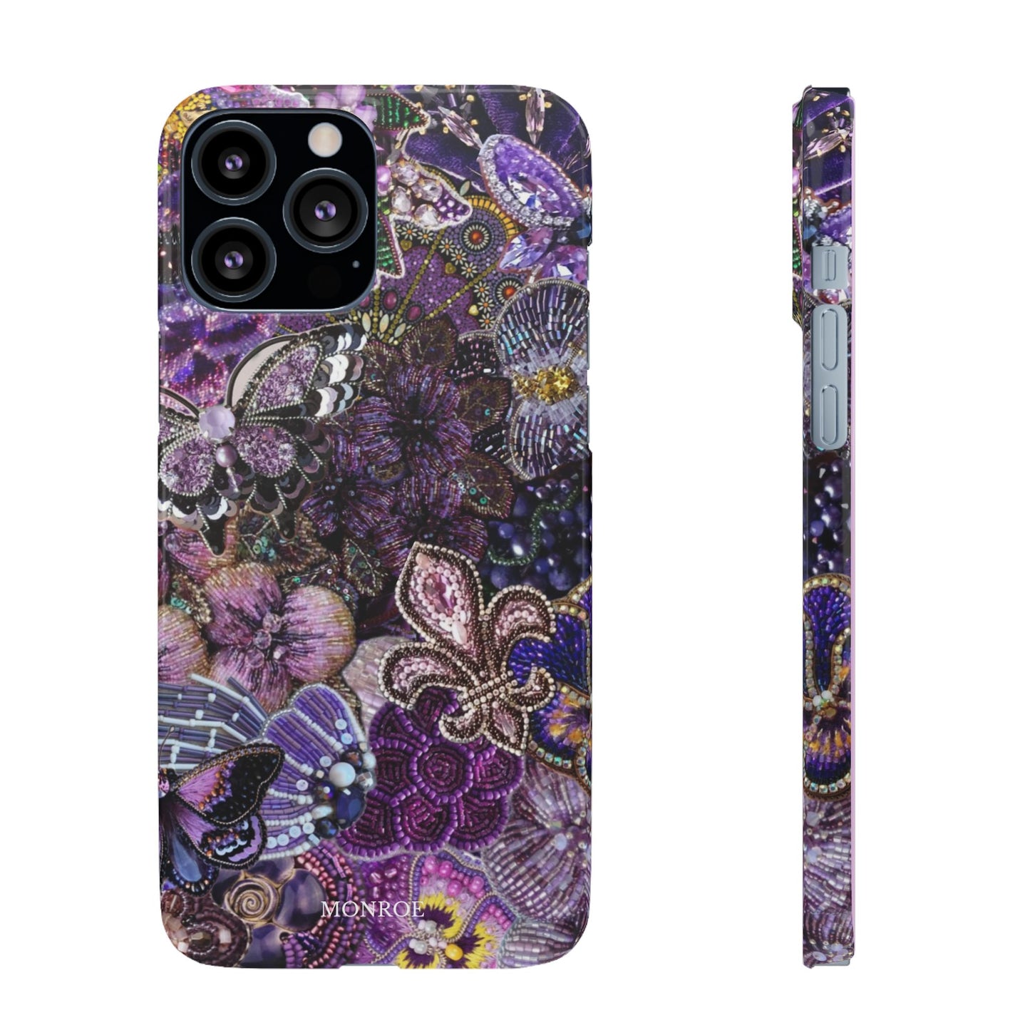 Purple Floral Butterfly Case