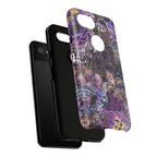 Purple Fleur-de-Lis Floral Tough Phone Case