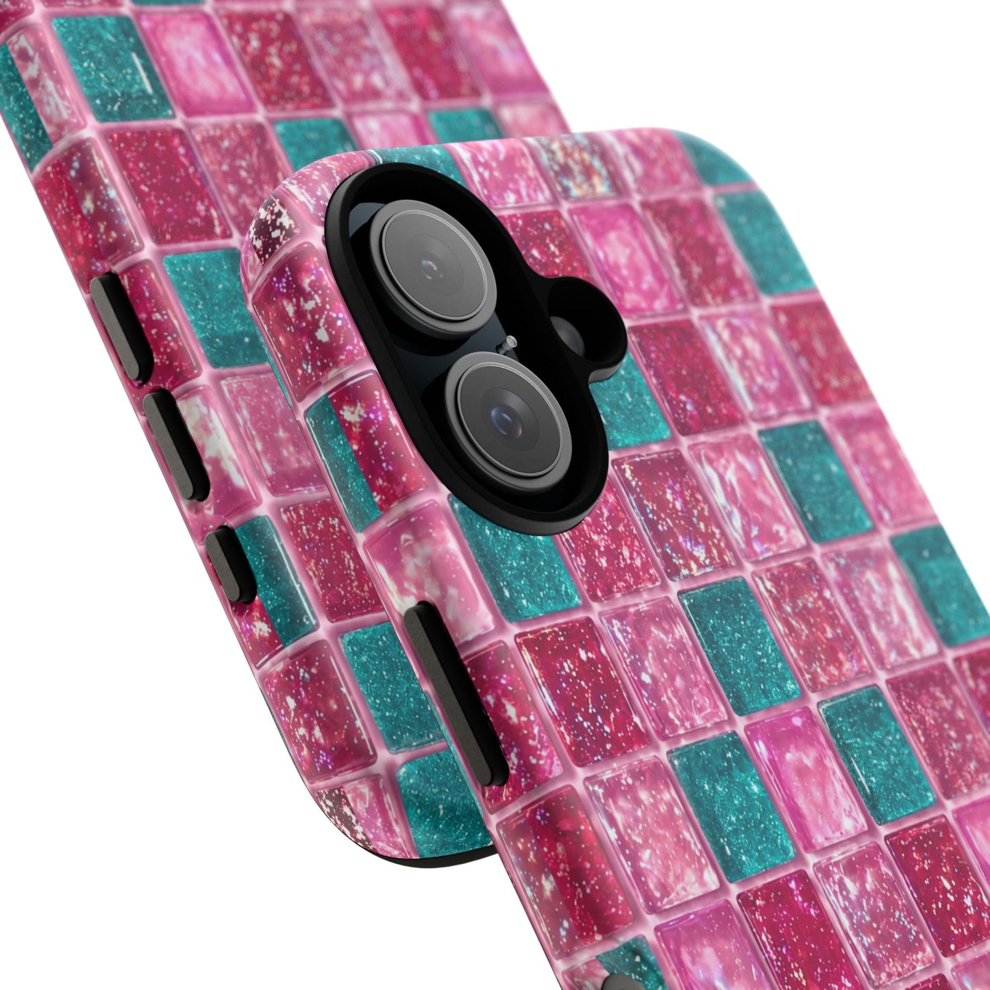 Pink Teal Mosaic Tough Case