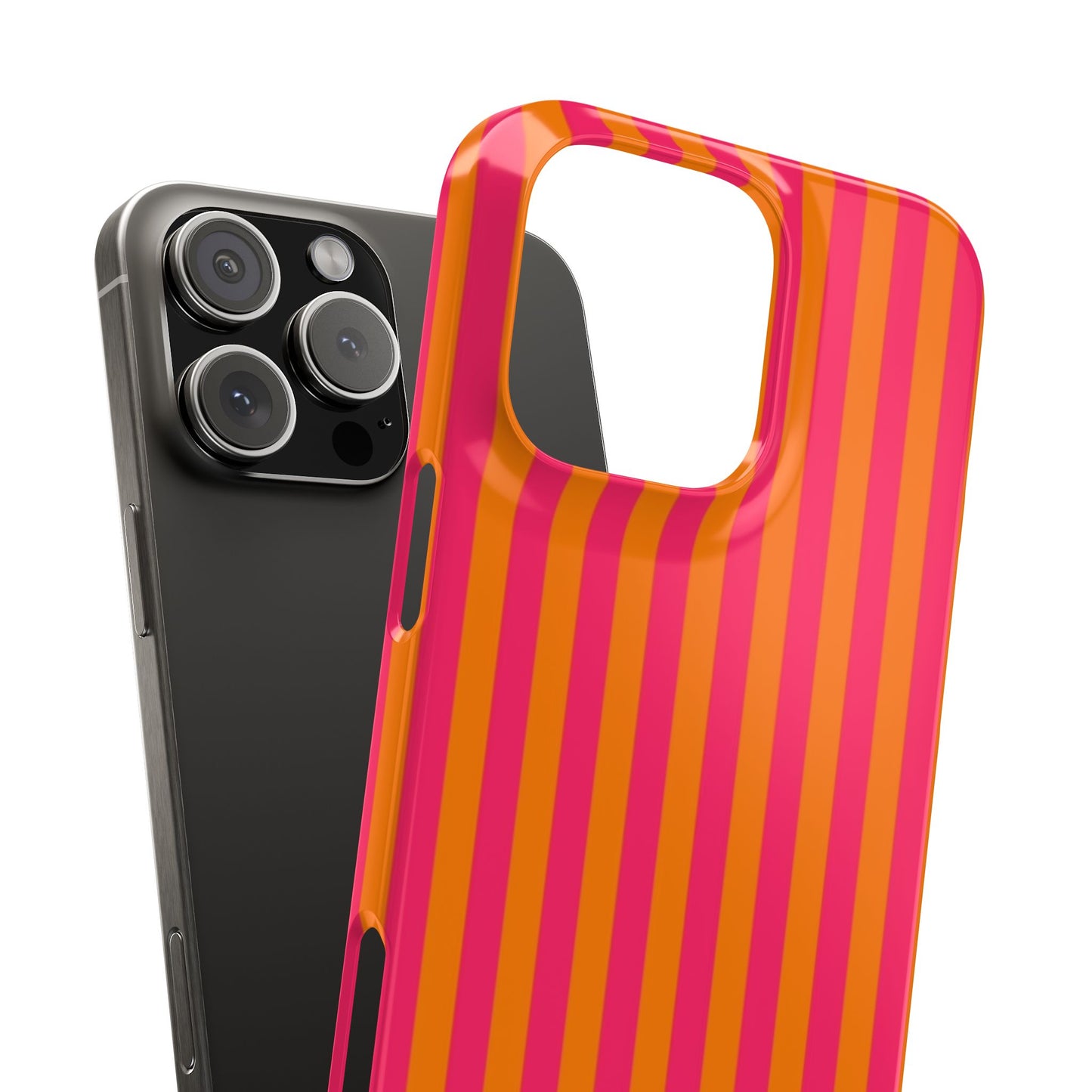 Striped Orange & Pink Case