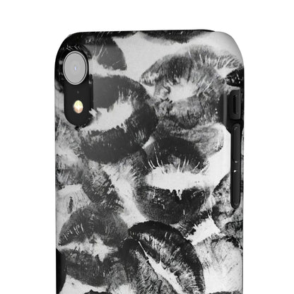 Black & White Kiss Print Case
