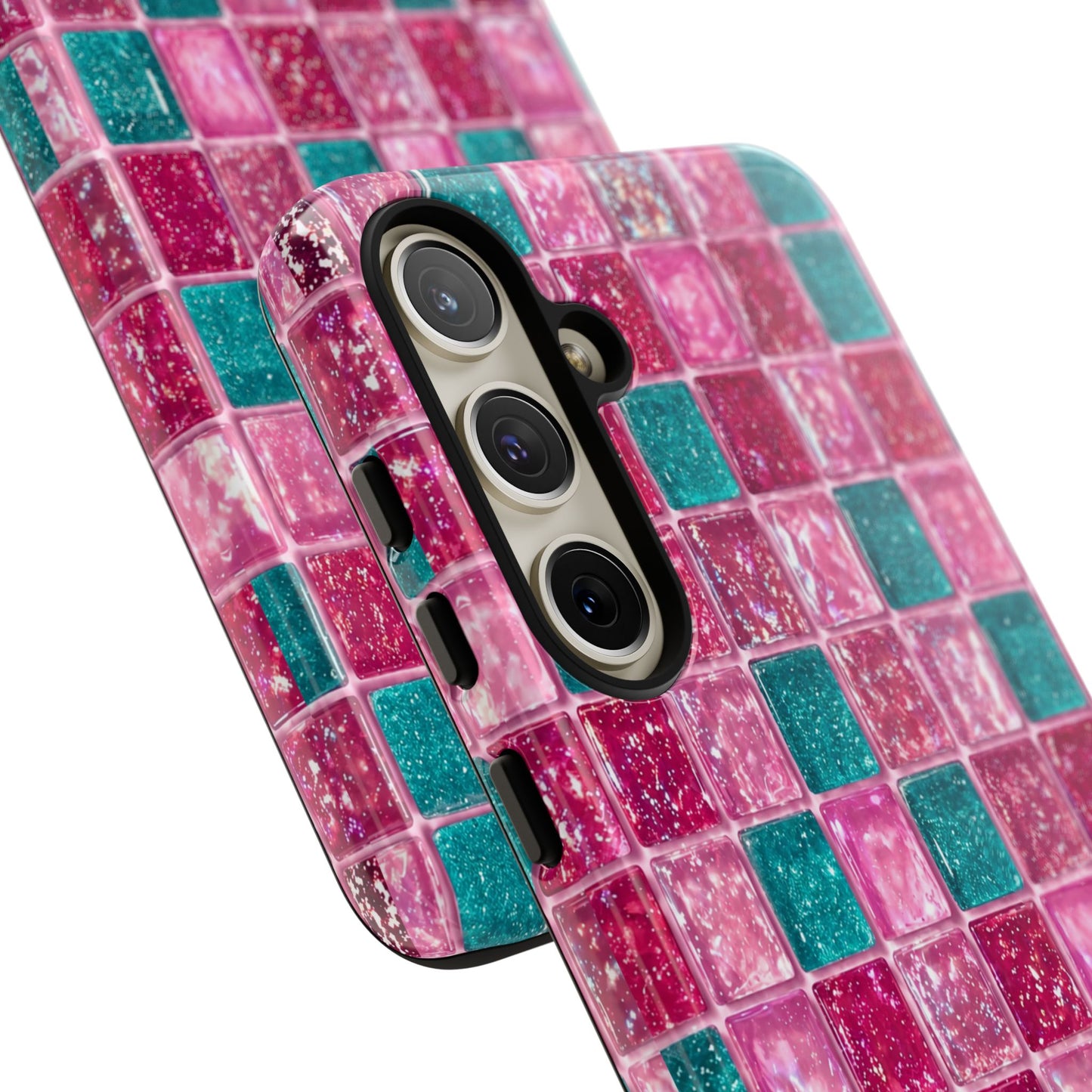 Pink Teal Mosaic Tough Case
