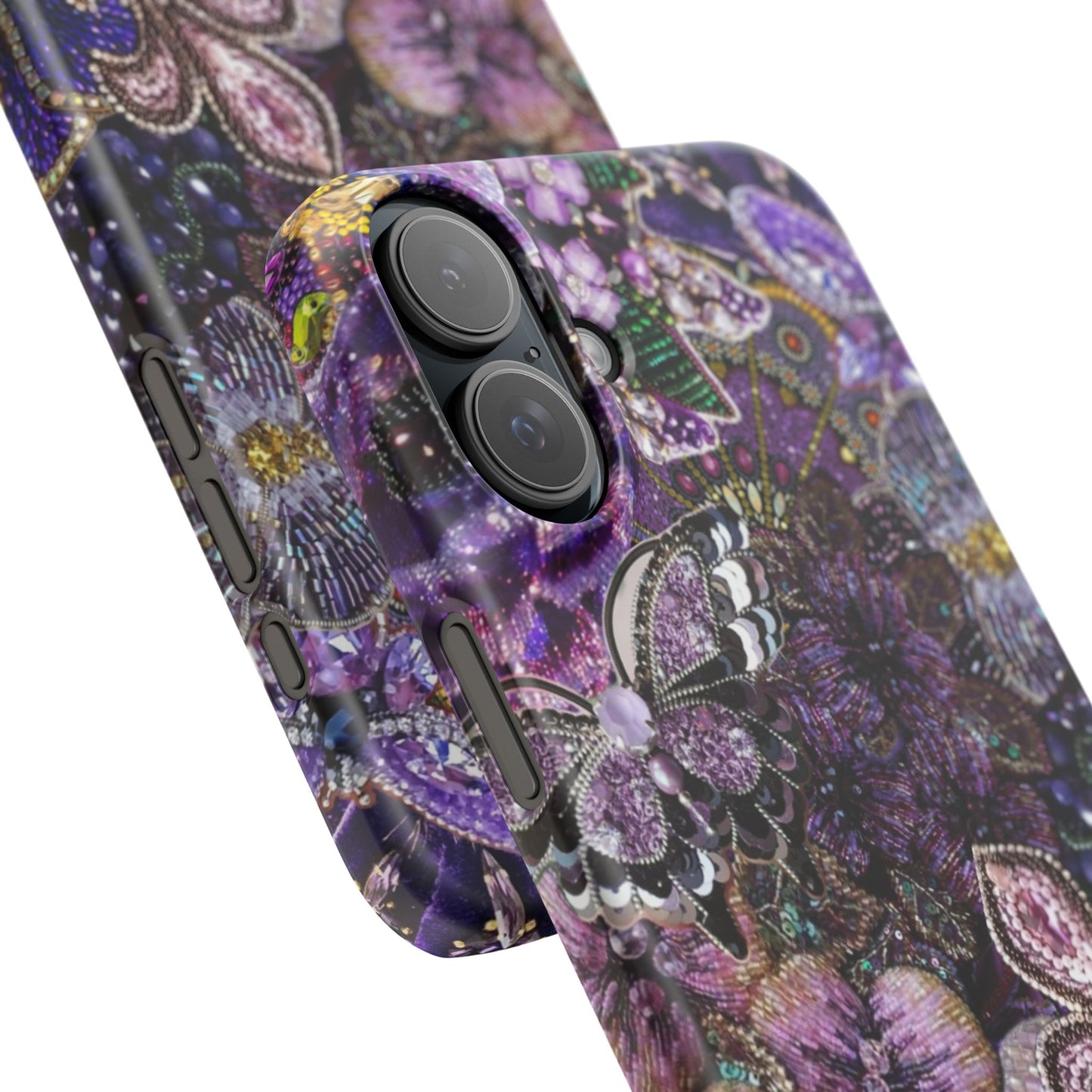 Purple Floral Butterfly Case