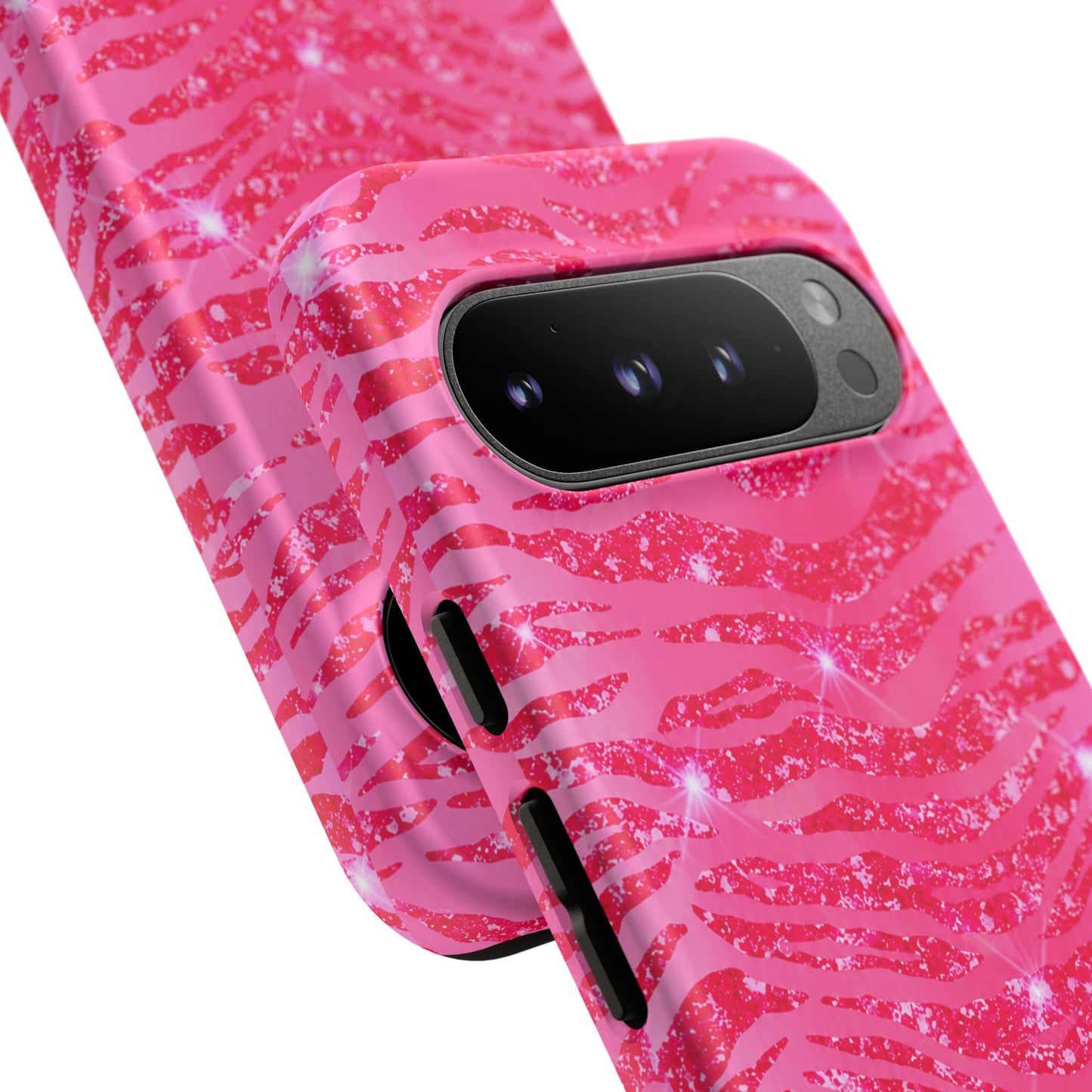 Pink Glitter Zebra Tough Case