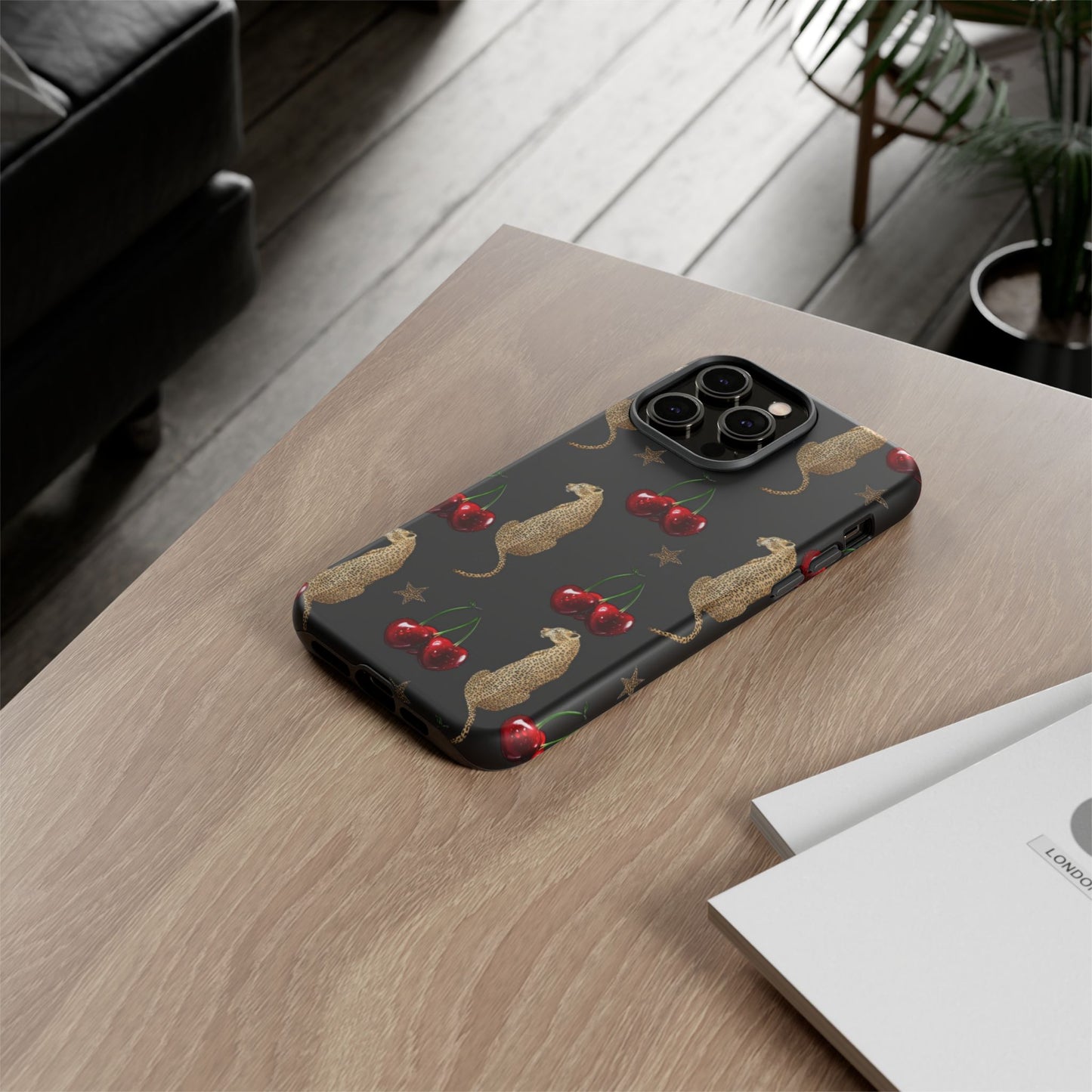 Leopard & Cherry Tough Case