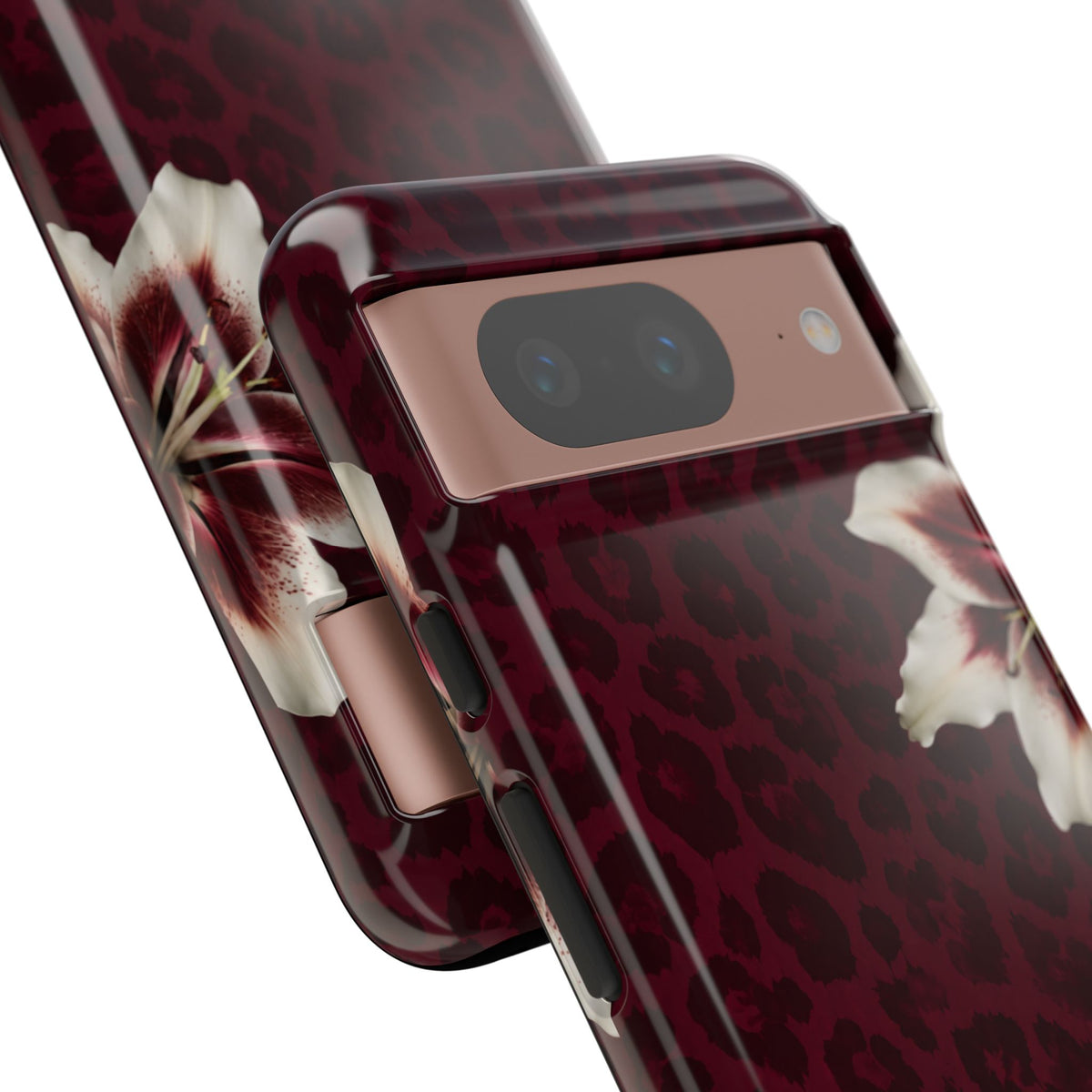 Burgundy Lily Leopard Tough Case