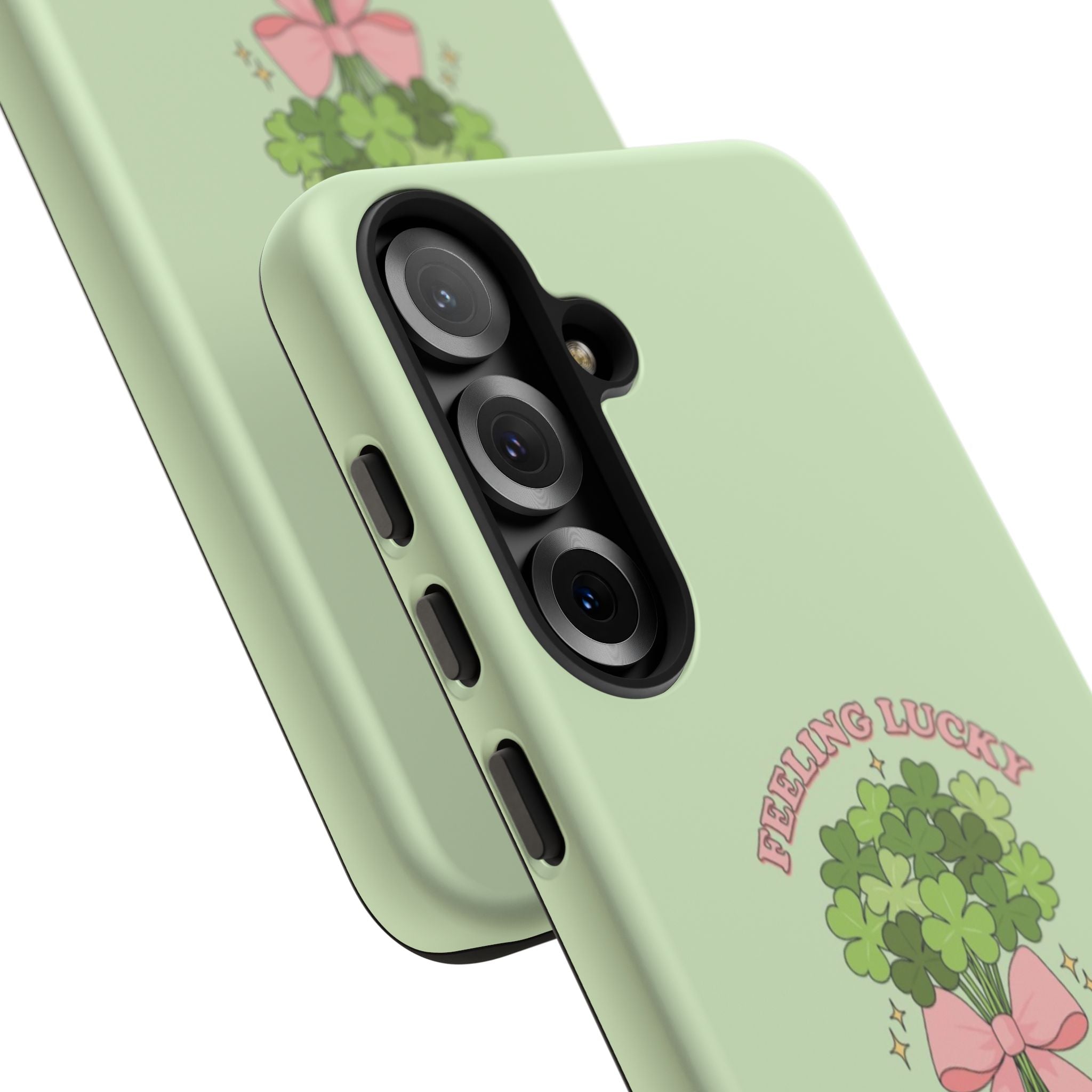 ‘Feeling Lucky' Clover Bouquet Tough Phone Case