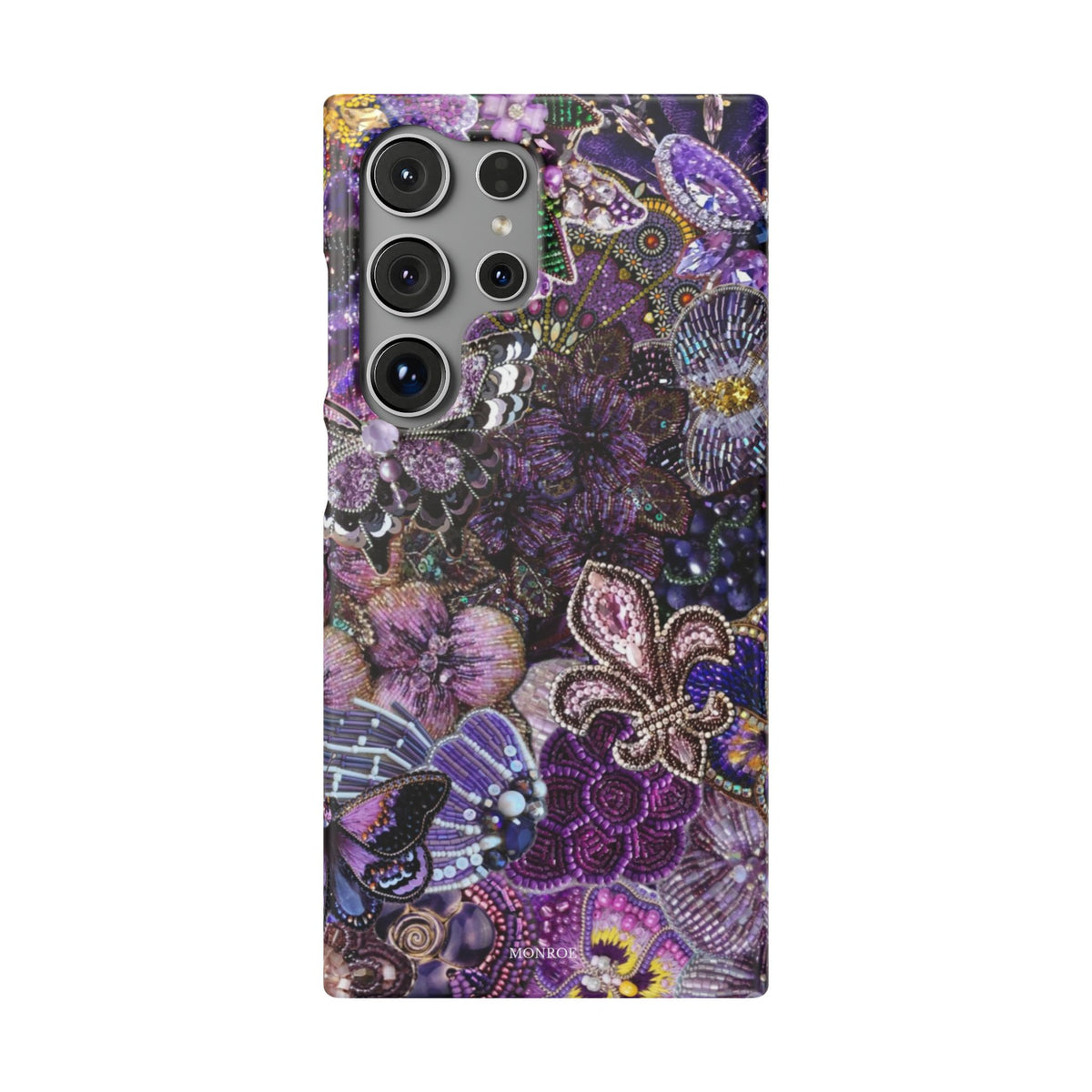 Purple Floral Butterfly Case