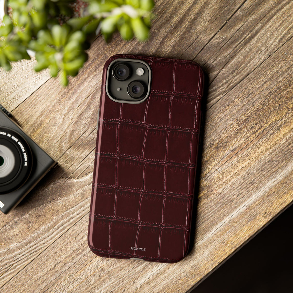 Burgundy Croc Tough Case