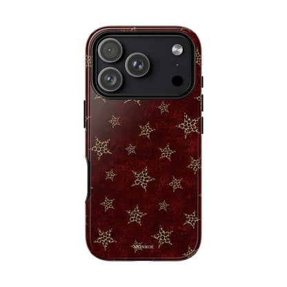 Burgundy Leopard Star Tough Case