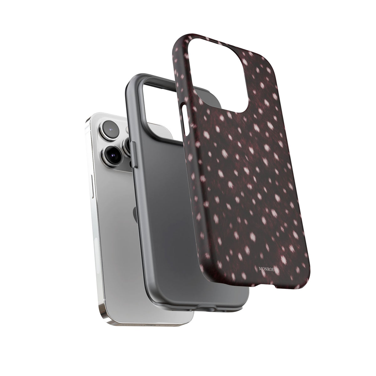 Burgundy Spotted Fur Tough Case