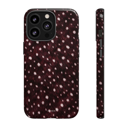 Burgundy Spotted Fur Tough Case