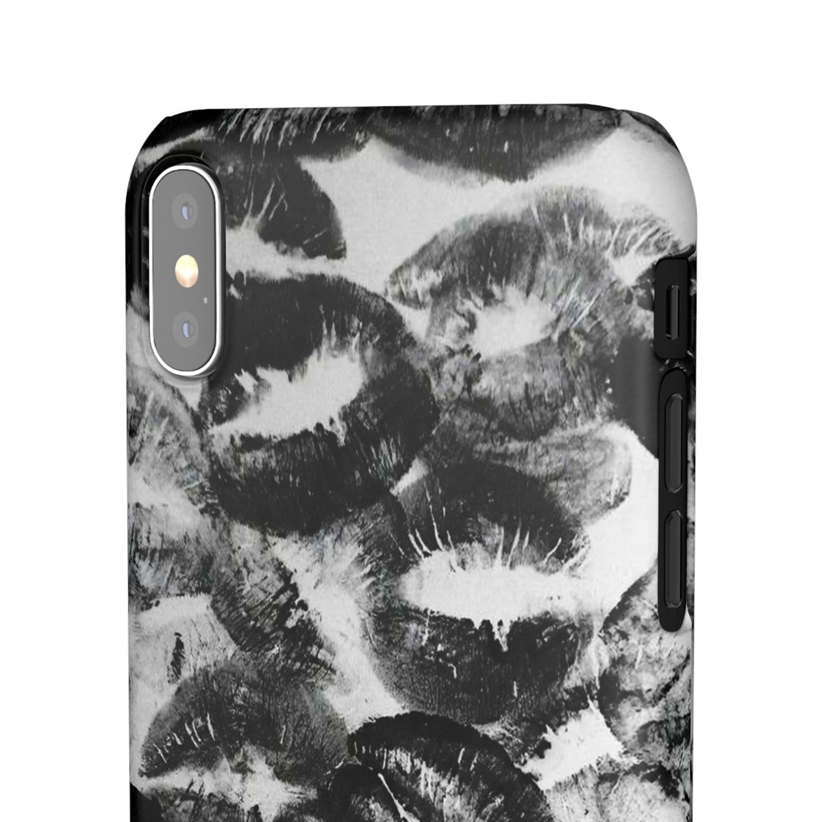 Black & White Kiss Print Case