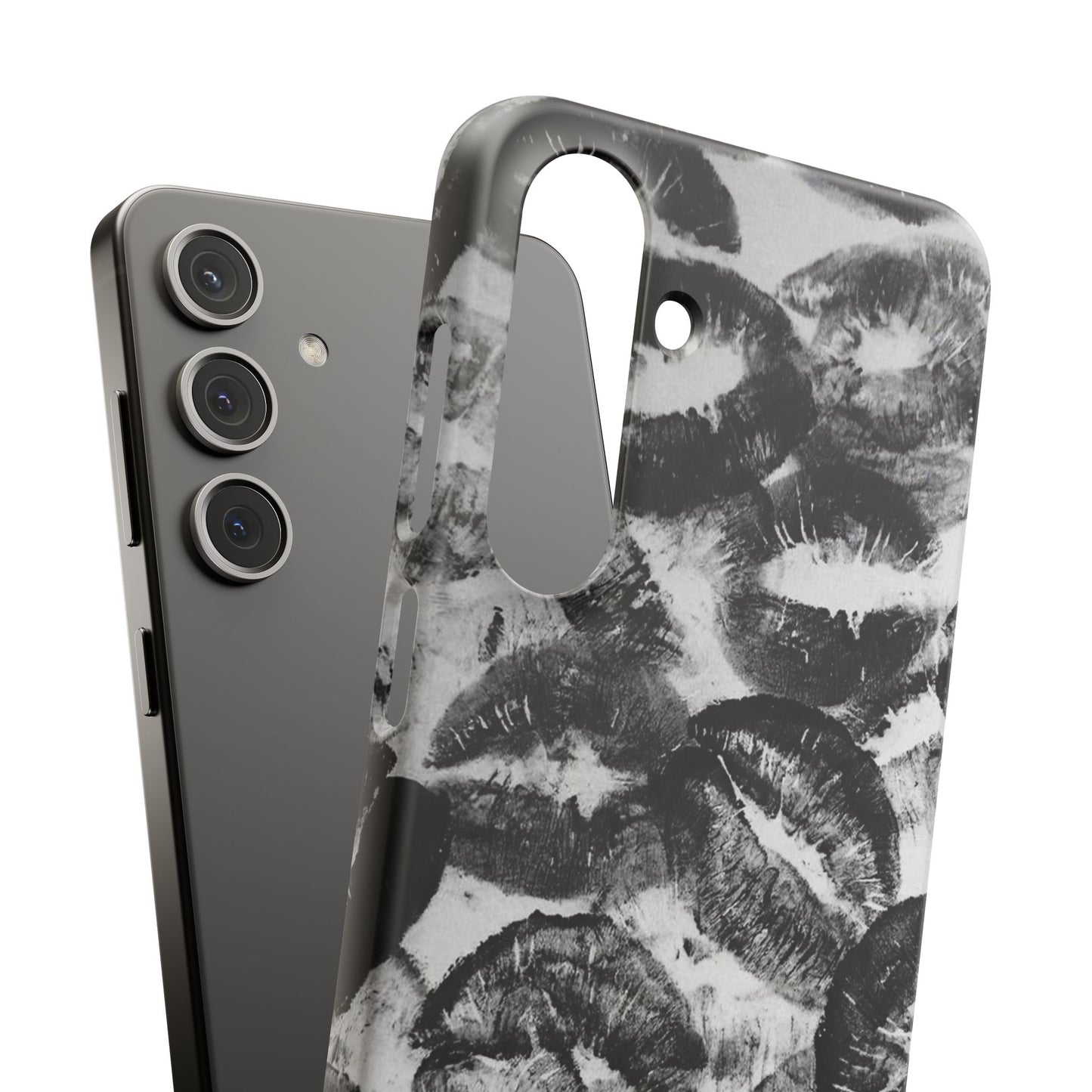 Black & White Kiss Print Case