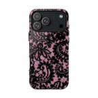 Pink Lace Pattern Tough Phone Case