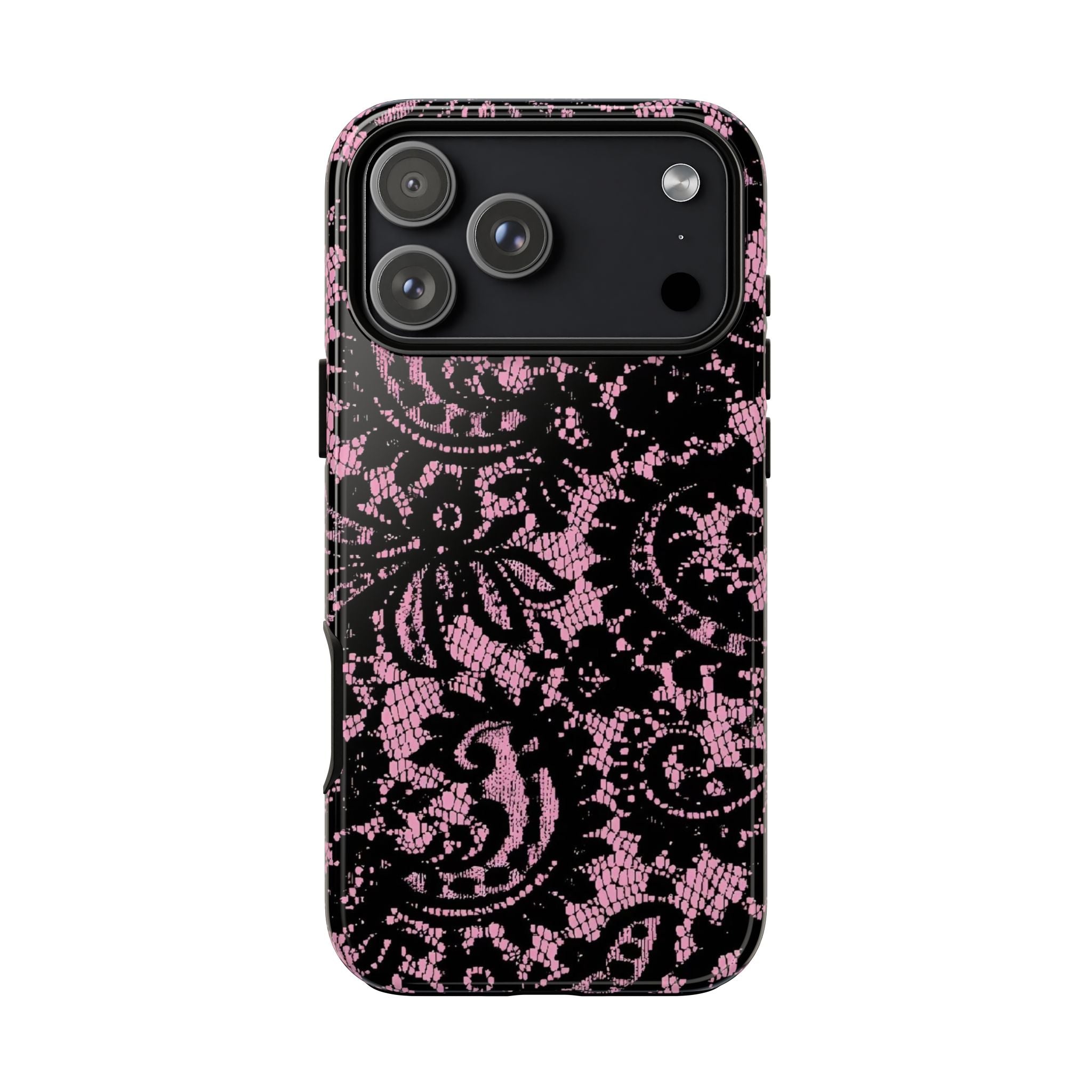 Pink Lace Pattern Tough Phone Case