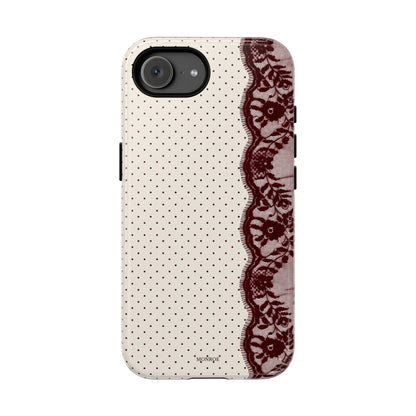 Burgundy Lace Edge Tough Case