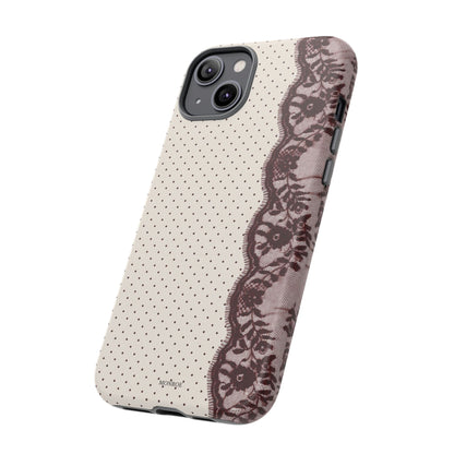 Burgundy Lace Edge Tough Case