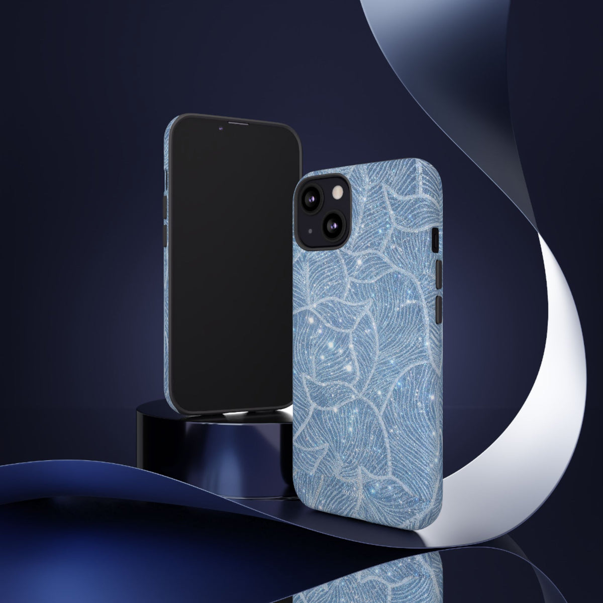 Glacier Blue Floral Tough Case