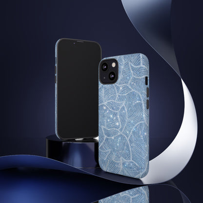 Glacier Blue Floral Tough Case