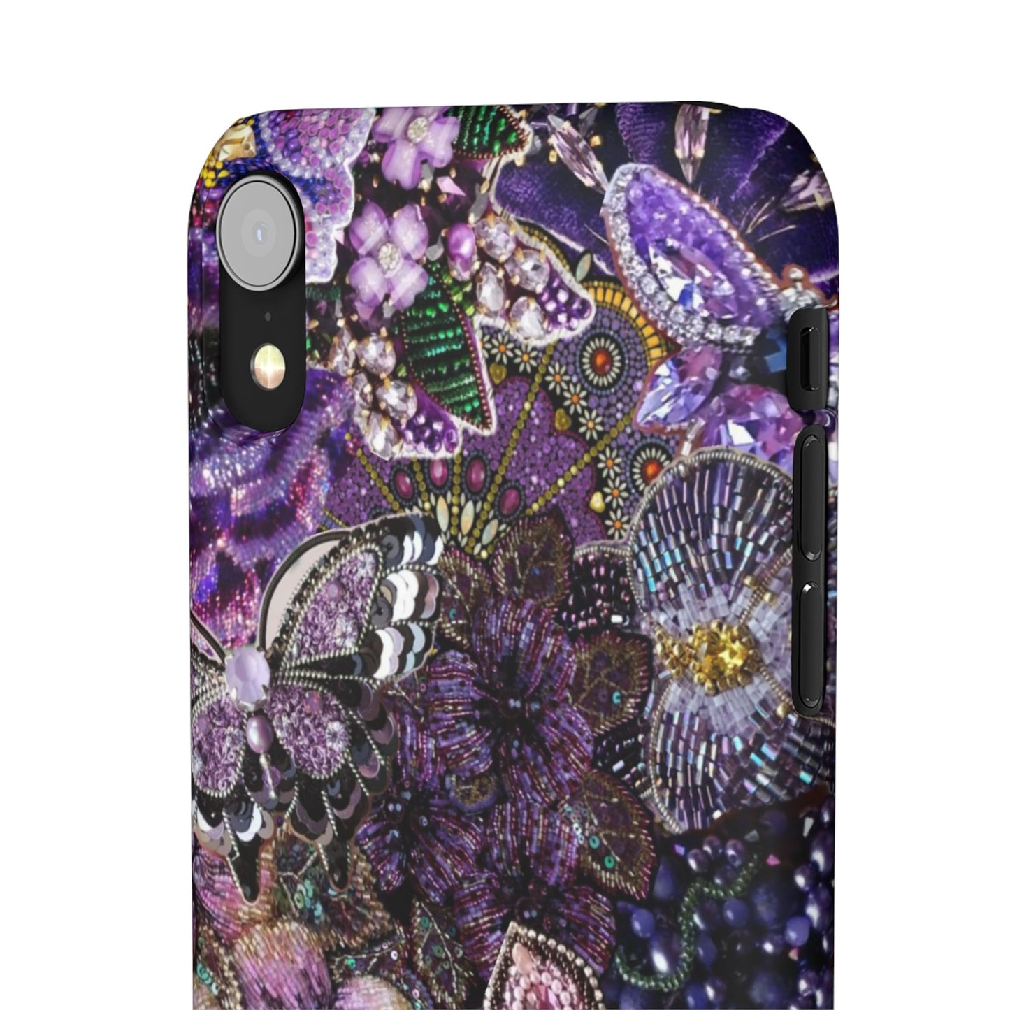 Purple Floral Butterfly Case