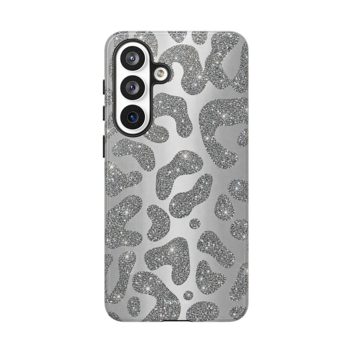 Silver Glitter Leopard Tough Case