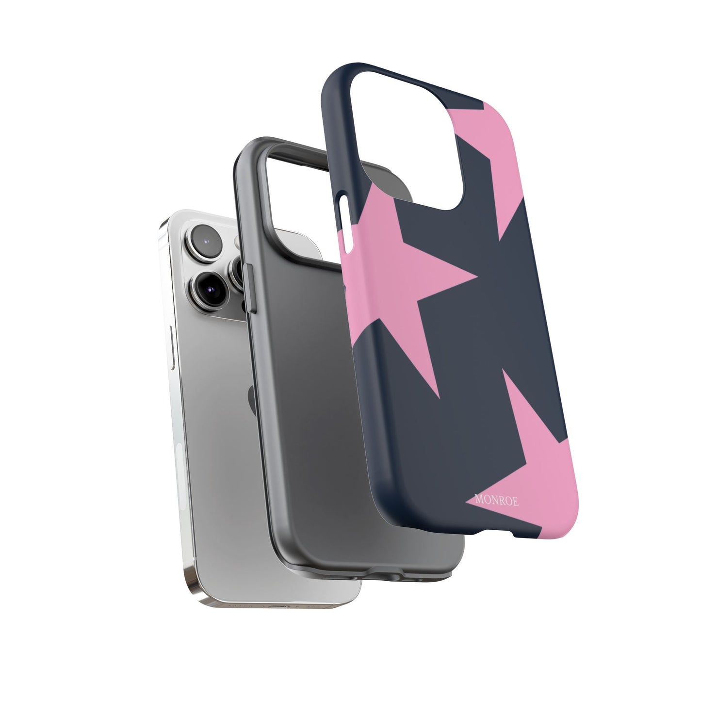 Navy & Pink Star Tough Cover