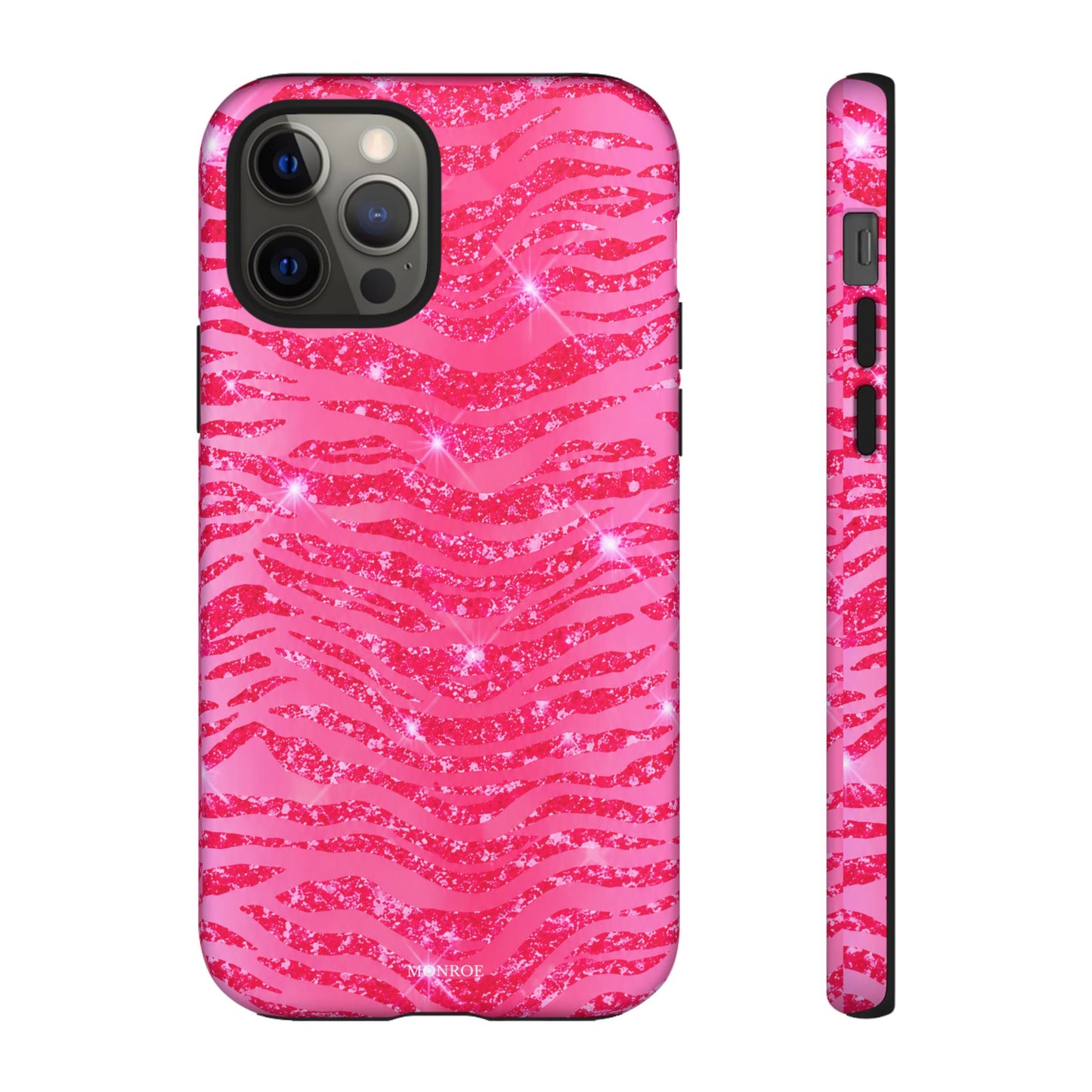 Pink Glitter Zebra Tough Case