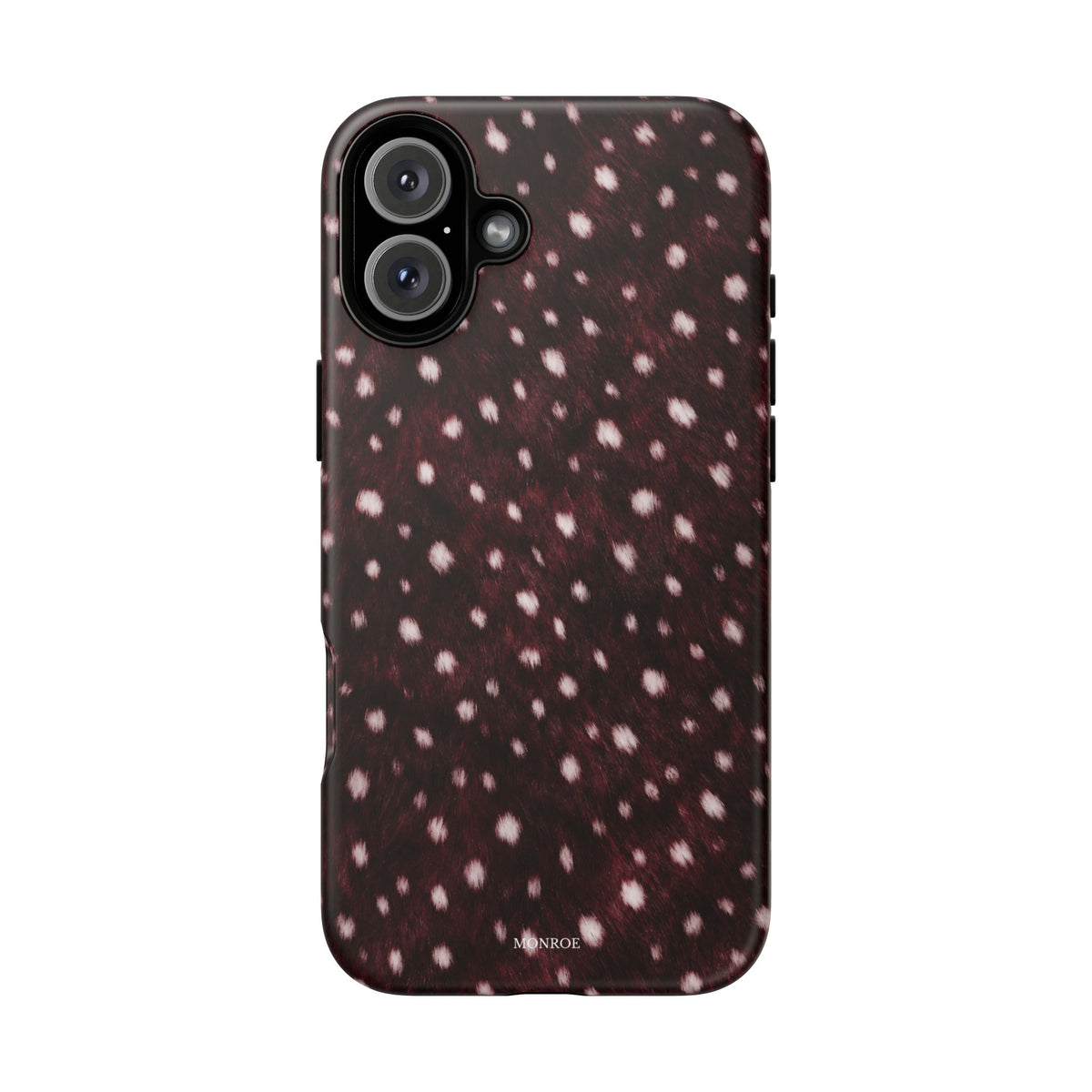 Burgundy Spotted Fur Tough Case