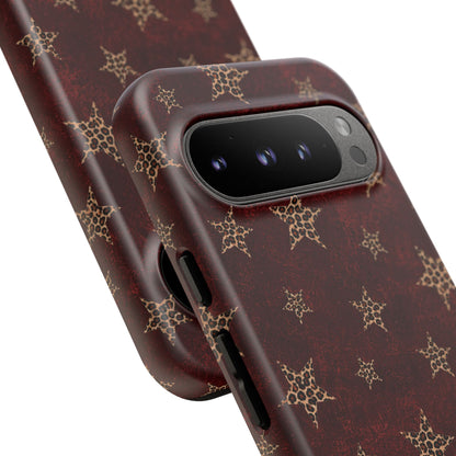 Burgundy Leopard Star Tough Case