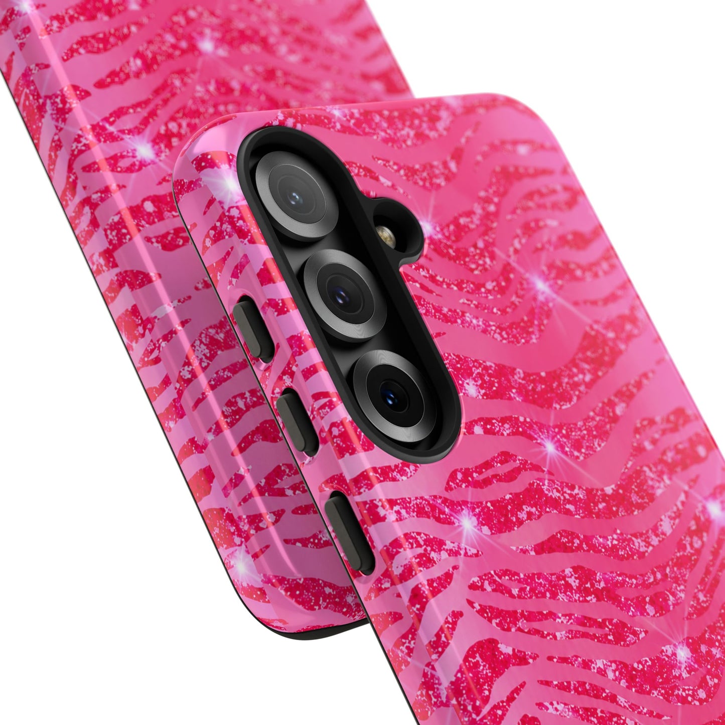 Pink Glitter Zebra Tough Case