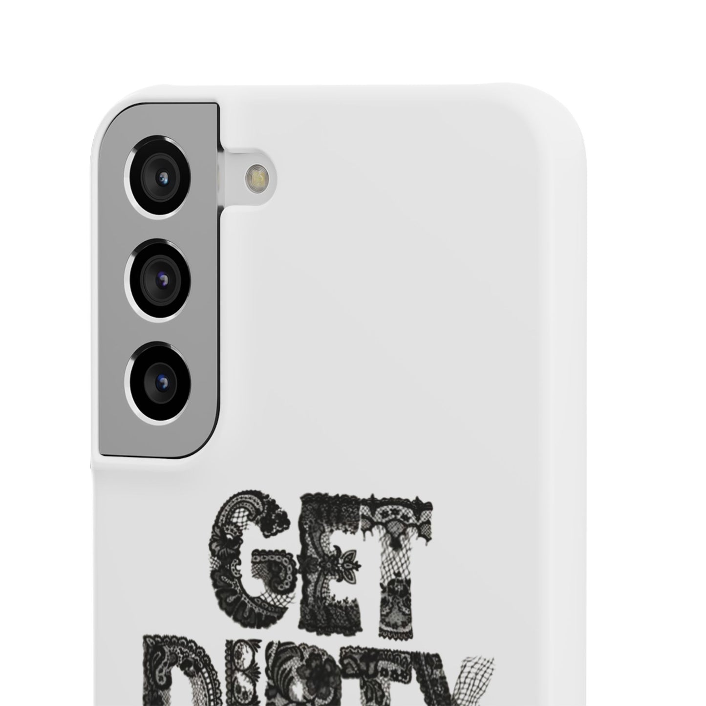 Get Dirty in Paris White Snap Case