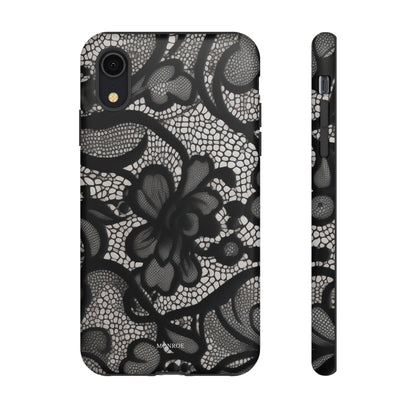 Black Vintage Lace Tough Case