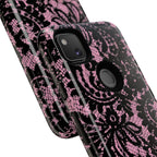 Pink Lace Pattern Tough Phone Case