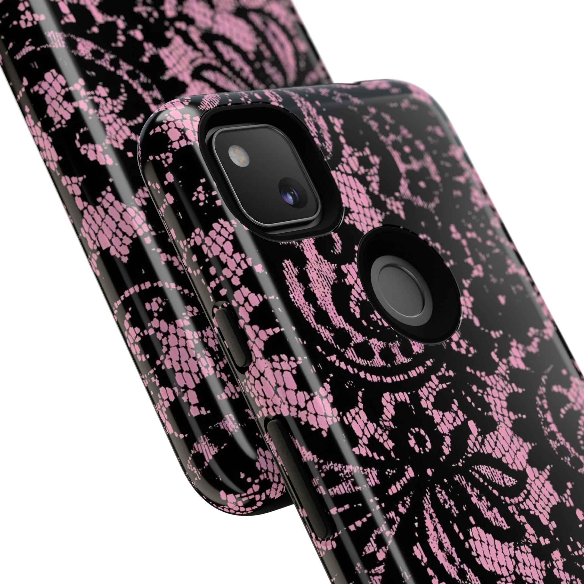 Pink Lace Pattern Tough Phone Case