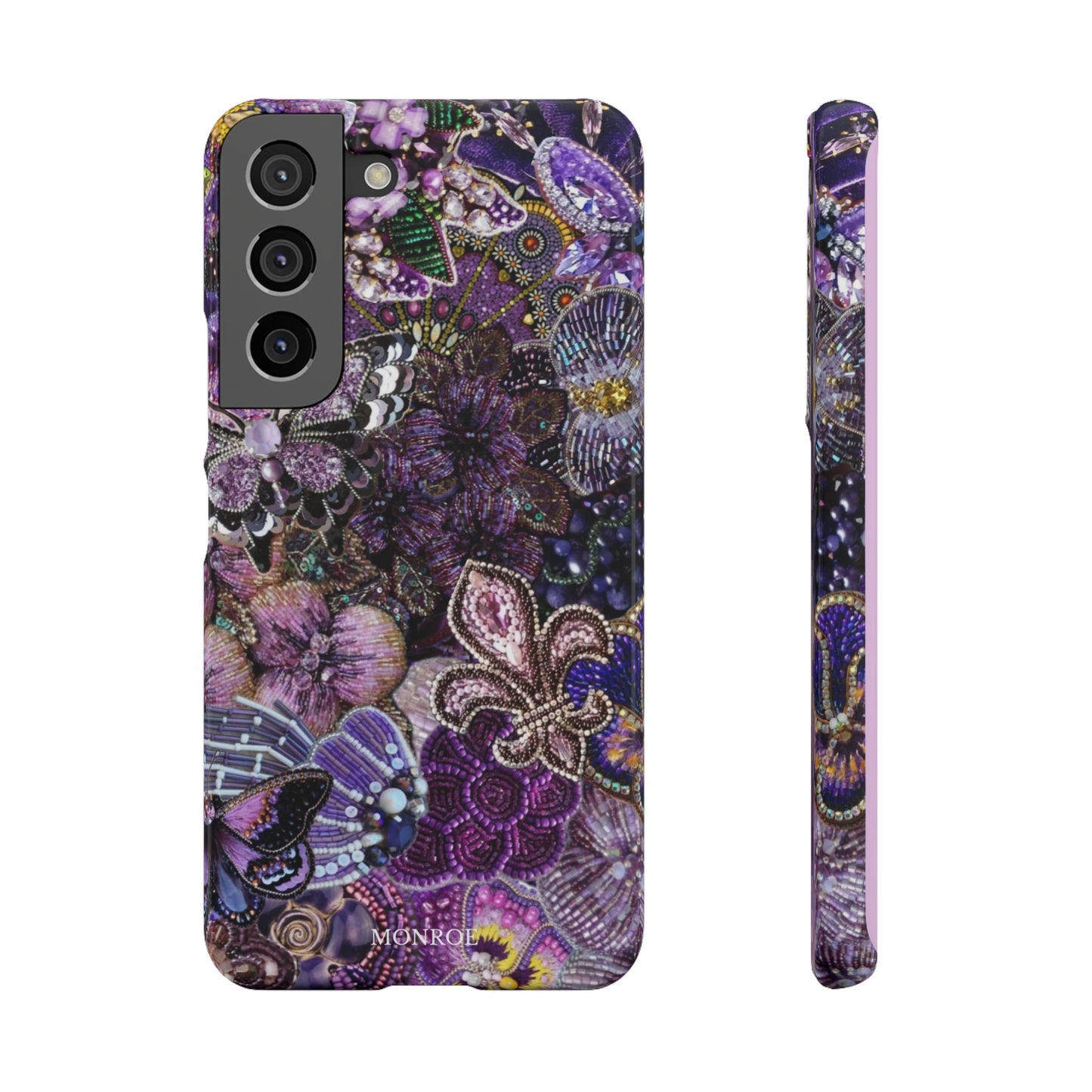 Purple Floral Butterfly Case