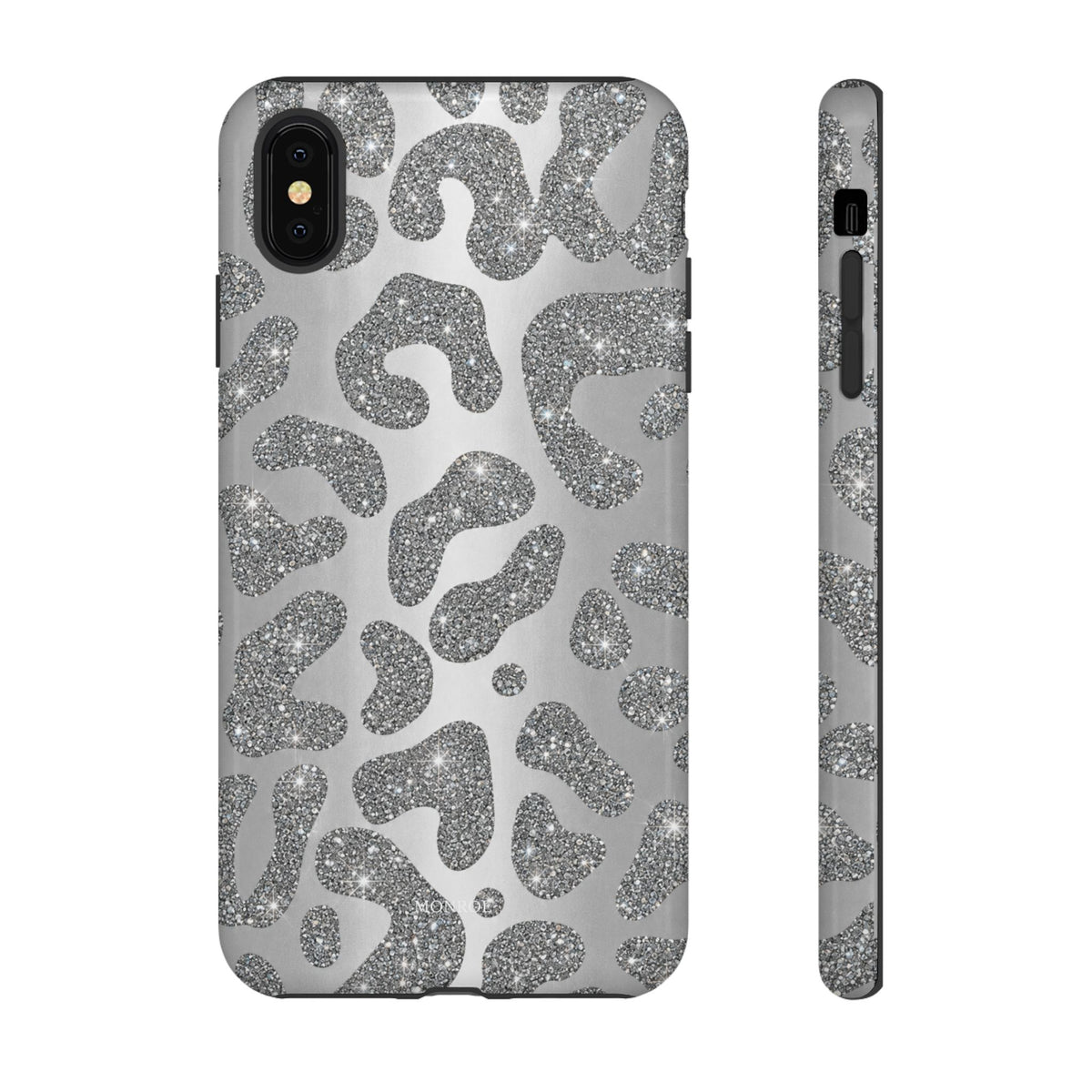 Silver Glitter Leopard Tough Case
