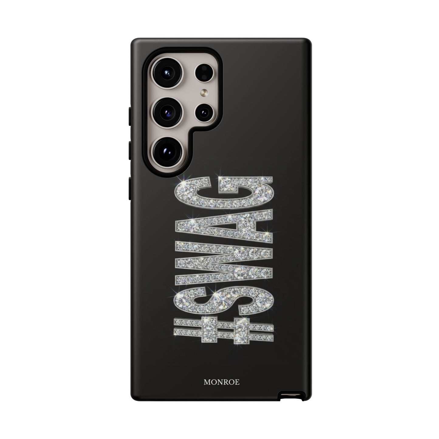 “#SWAG” Black Bling Tough Case