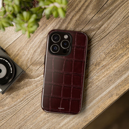Burgundy Croc Tough Case