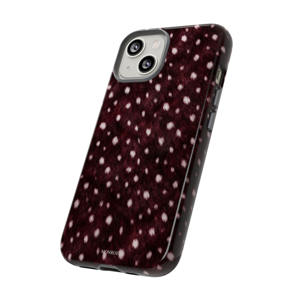 Burgundy Spotted Fur Tough Case