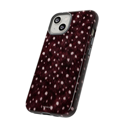 Burgundy Spotted Fur Tough Case