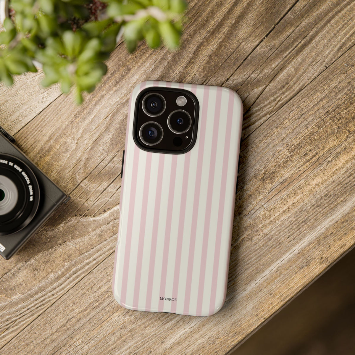 Light Pink Stripe Tough Phone Case