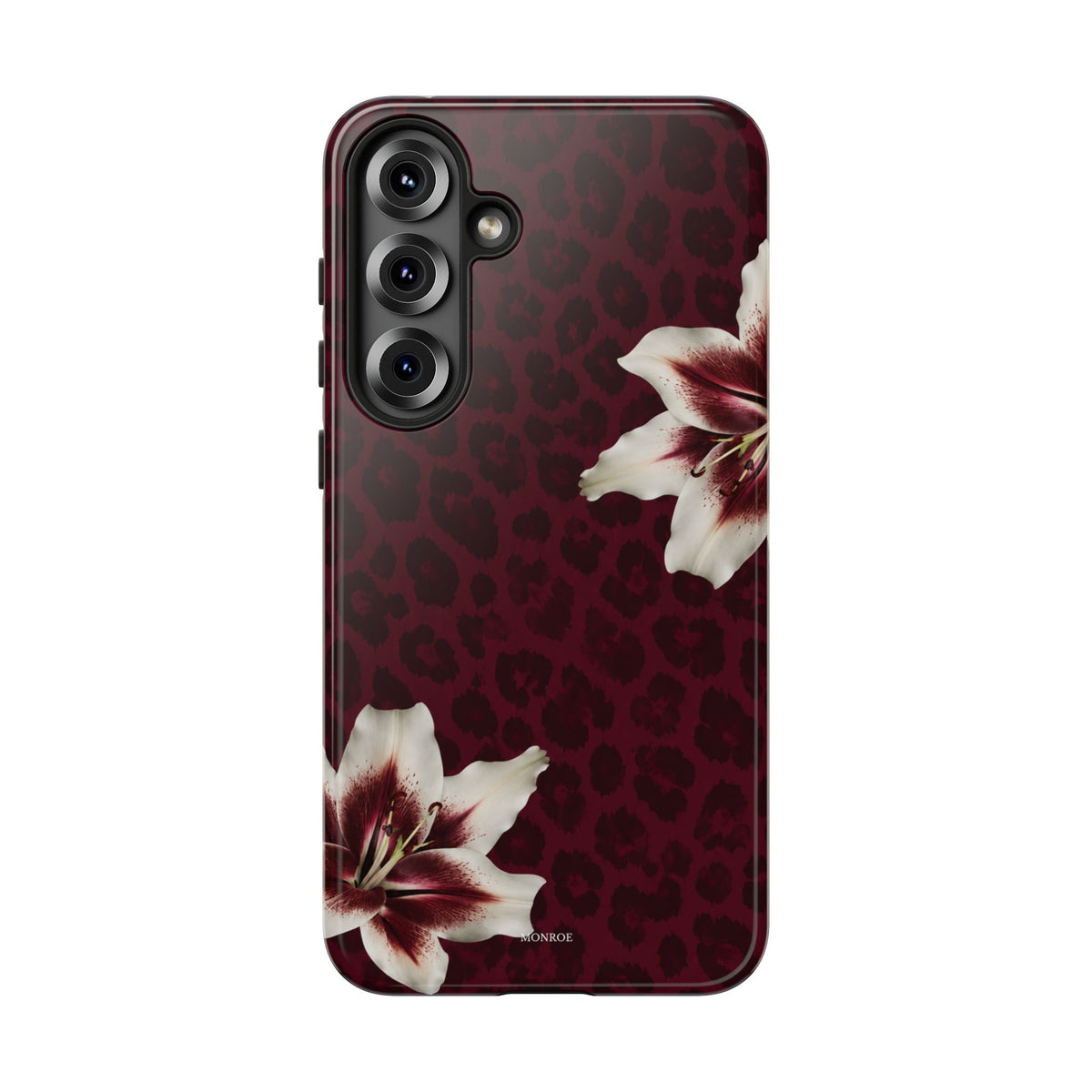 Burgundy Lily Leopard Tough Case