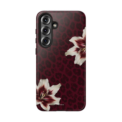 Burgundy Lily Leopard Tough Case