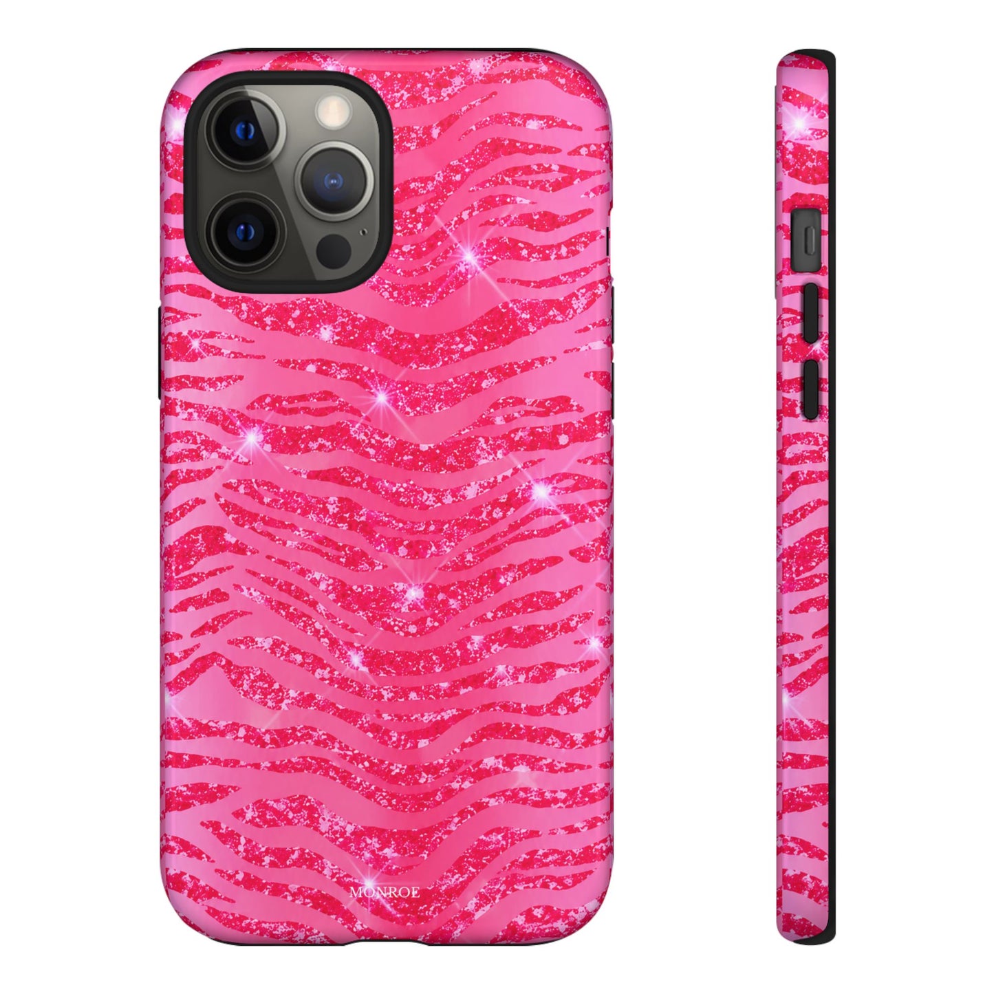 Pink Glitter Zebra Tough Case