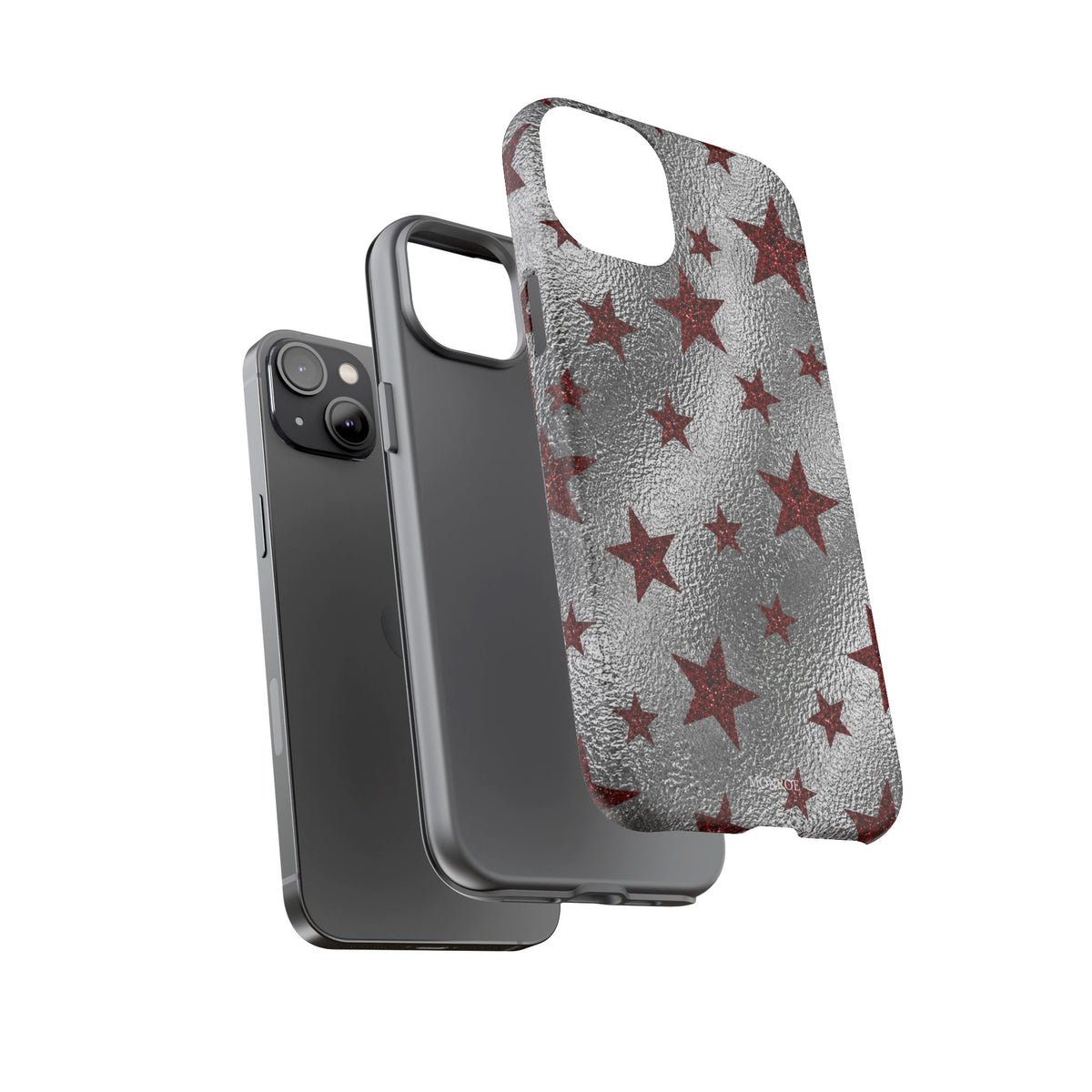 Silver Red Starry Tough Case