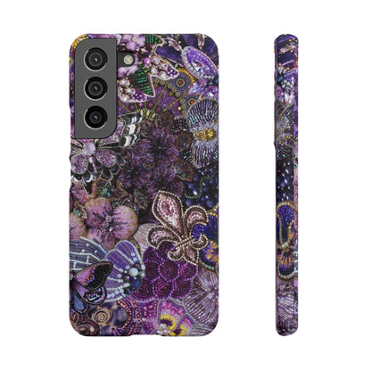Purple Floral Butterfly Case