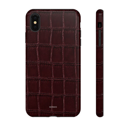 Burgundy Croc Tough Case