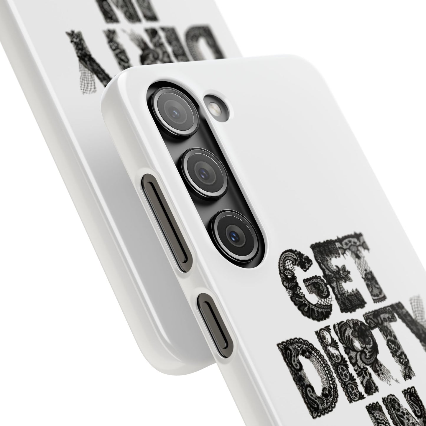 Get Dirty in Paris White Snap Case