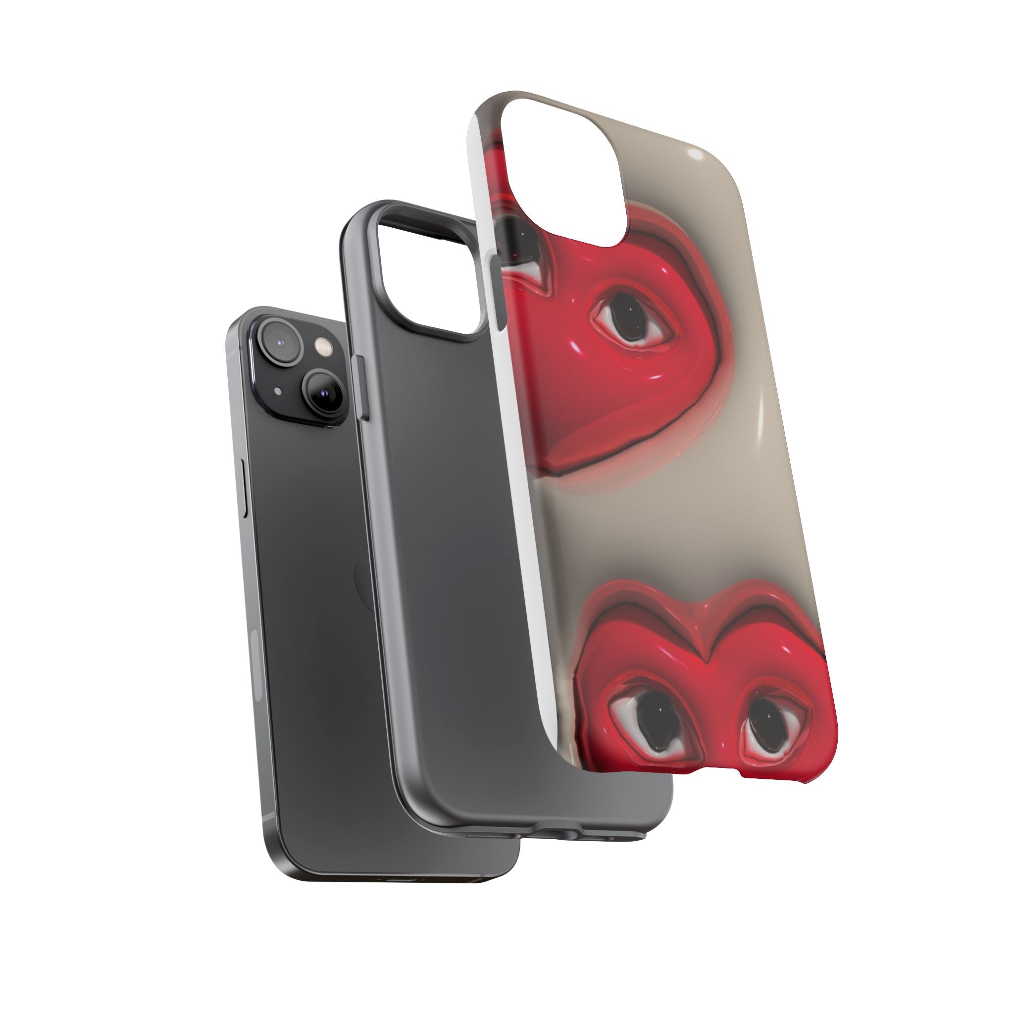 3D Hearts Phone Case